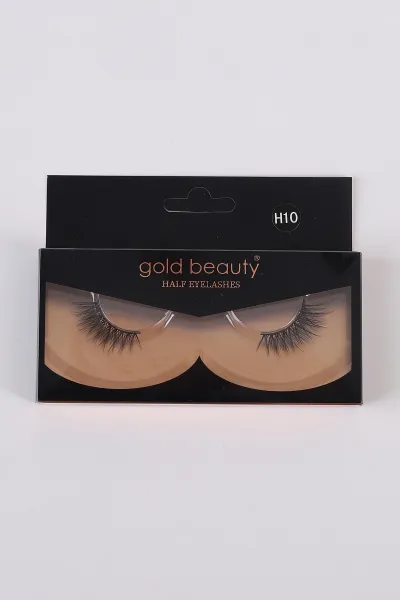Siyah 4D H10 Half Eyelashes İpek Takma Kirpik 483499
