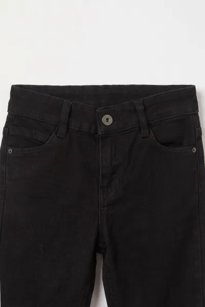 Siyah (5-12 Yaş)Dar Paça Erkek  Çocuk Kot Pantolon 500713