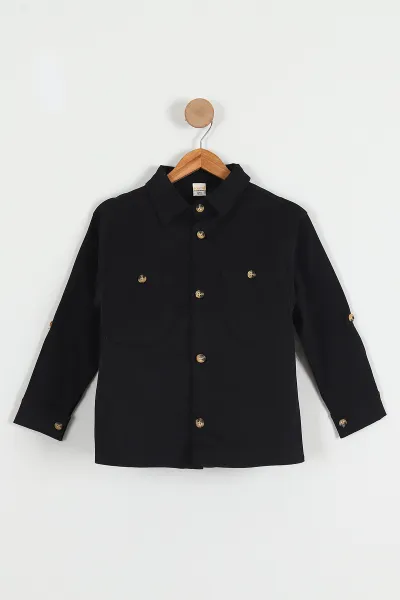 siyah-5-14-yas-cift-cepli-oversize-kalip-erkek-cocuk-gabardin-gomlek-427470