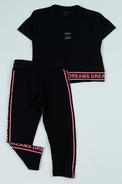 siyah-5-8-yas-dreams-baskili-kiz-cocuk-takim-97554