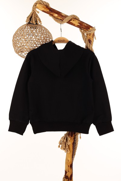Siyah (5-8 Yaş) Favorıte Life Kapşonlu Erkek Çocuk Sweat 148957