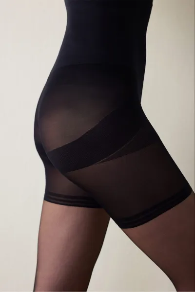 Siyah - 500 Penti Body Control 15 Den  Kadın Korseli Külotlu Çorap 421086