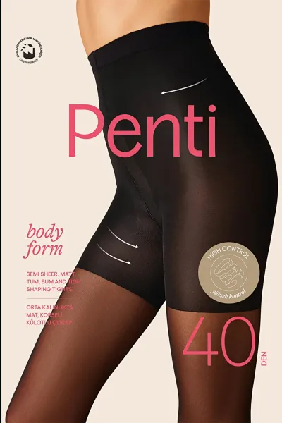 Siyah  500 Penti Body Form 40 Den  Kadın Korseli Külotlu Çorap 421103
