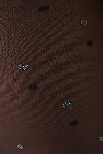 Siyah 500 Penti Shiny Dotted  30 Den  Desenli Kadın Külotlu Çorap 421363