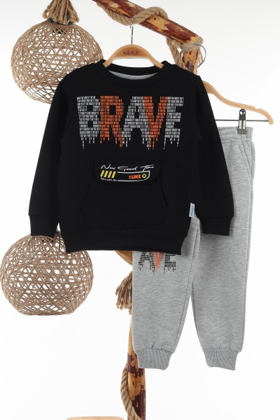 siyah-7-10-yas-brave-baskili-uc-ip-sardonlu-erkek-cocuk-takim-138217