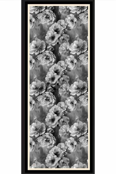 Siyah 70x180 Cm Dijital Baskılı Çiçek Desen Soft Şal 482108