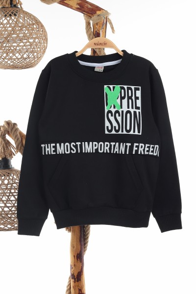 siyah-8-12-yas-freedom-baskili-iki-ip-sardonlu-erkek-cocuk-sweat-139789