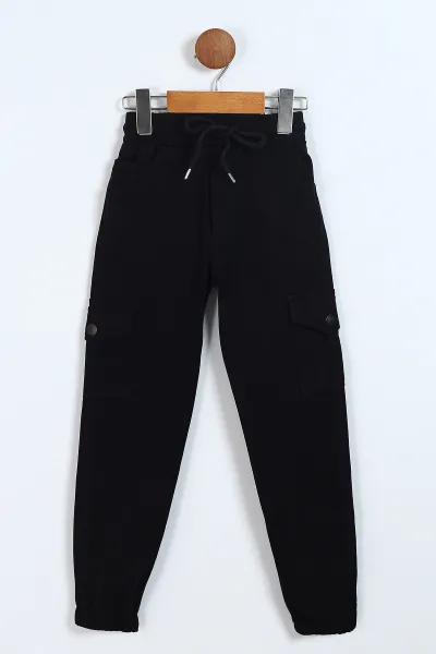 siyah-8-12-yas-kargo-cepli-paca-lastikli-erkek-cocuk-keten-pantolon-328703