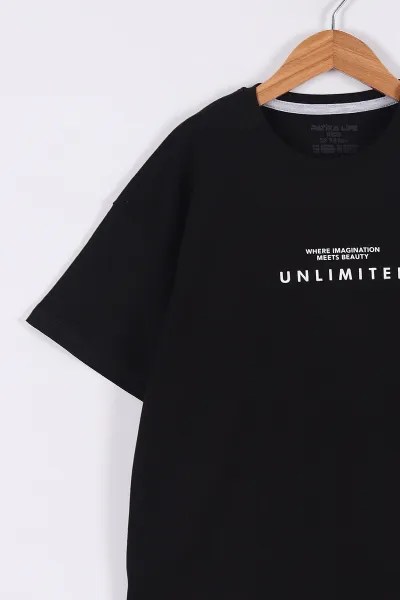 Siyah (8-12 Yaş) Unlimited Baskılı Erkek Çocuk Takım 271614