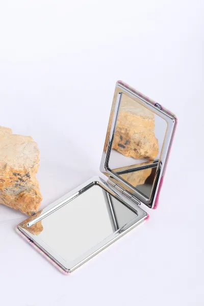 Siyah 8.5x6 Cm Kuromi Karakterli Simli Sulu Cep Çanta Aynası 317192