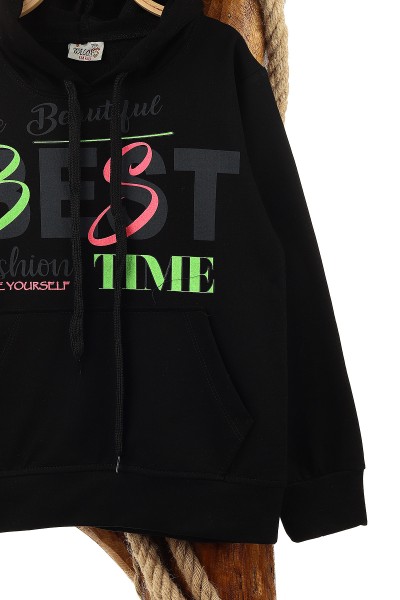Siyah (9-12 Yaş) Best Kız Çocuk Sweat 152793