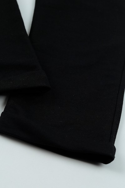 Siyah (9-12 yaş) Duble Paça Kız Çocuk Pantolon 104865