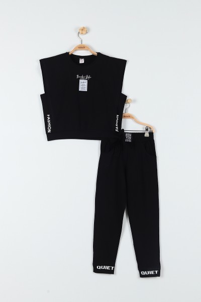 siyah-9-12-yas-fashion-baskili-kiz-cocuk-takim-180779