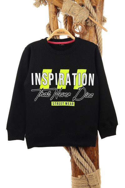 siyah-9-12-yas-inspiration-baskili-kiz-cocuk-sweat-150975