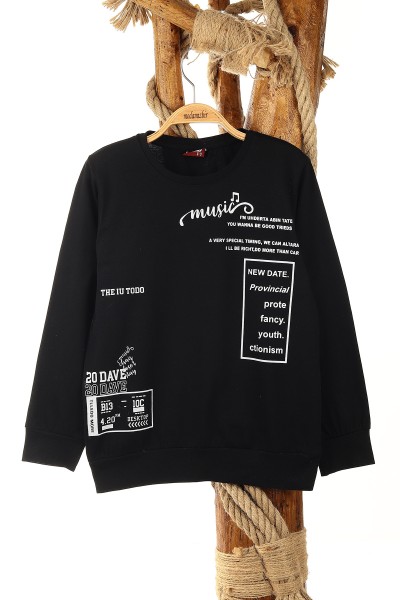 siyah-9-12-yas-music-baskili-erkek-cocuk-sweat-157947