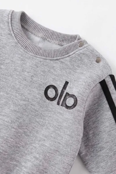 Siyah (9-36  Ay)Ola Baskılı 3 İp Şardonlu Erkek Bebek Kışlık Takım 493754