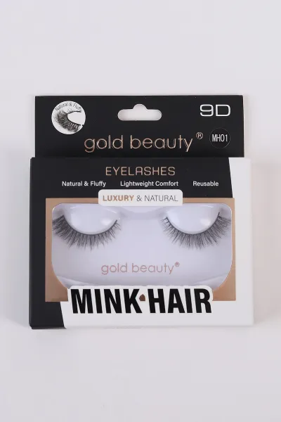 Siyah 9D MH01 Eyelashes İpek Takma Kirpik 483512