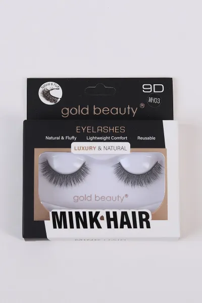 Siyah 9D MH03 Eyelashes İpek Takma Kirpik 483511