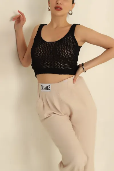 Siyah Ajurlu Triko Bluz 271037