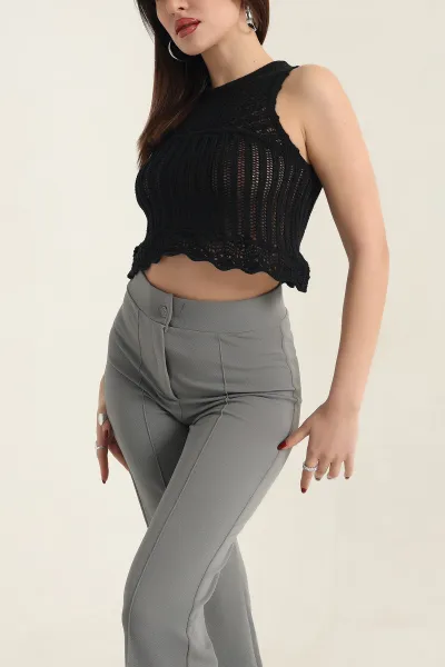 Siyah Ajurlu Triko Bluz 337478