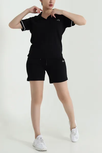 Siyah Ara Biyeli Şortlu Oysho Kadın İkili Takım 469033