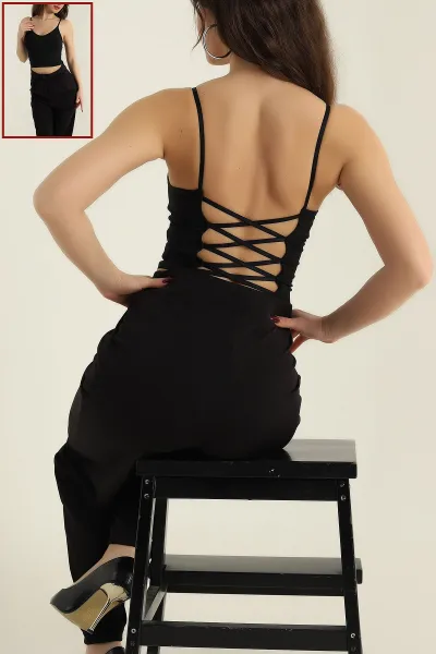 Siyah Arkası Çapraz Kaplı Büstiyer 423239