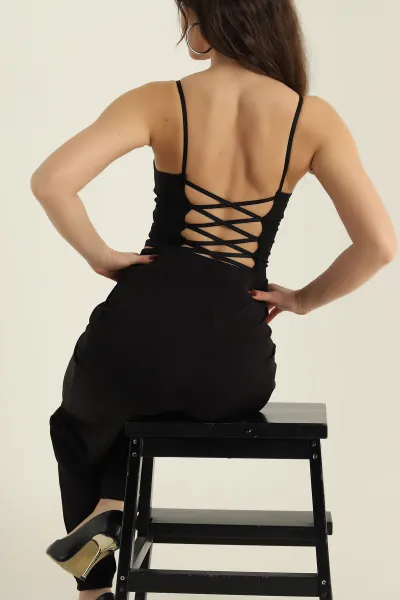Siyah Arkası Çapraz Kaplı Büstiyer 423239