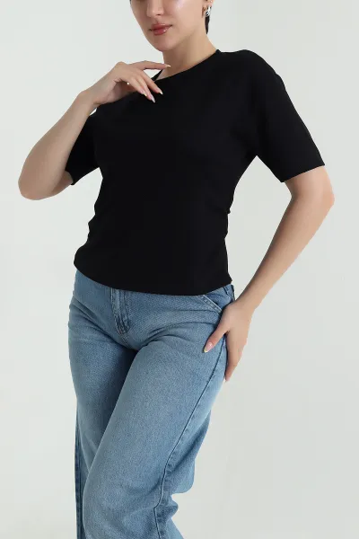 Siyah Arkası Yırtmaçlı Oysho Kadın Üst 465713
