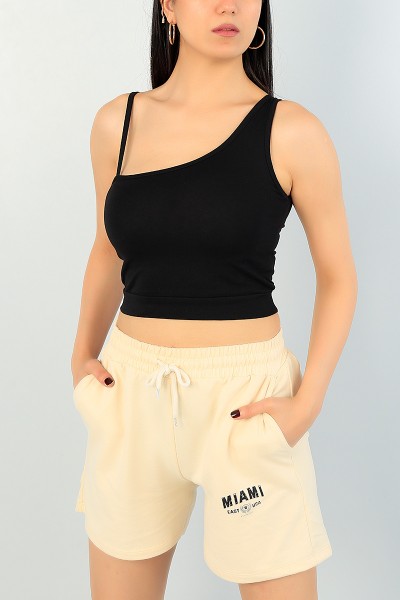 Siyah Askılı Bayan Crop Atlet 68618