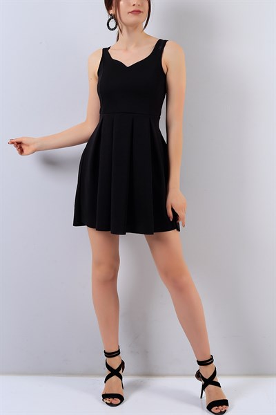 Siyah Askılı Kiloş Bayan Elbise 15886B