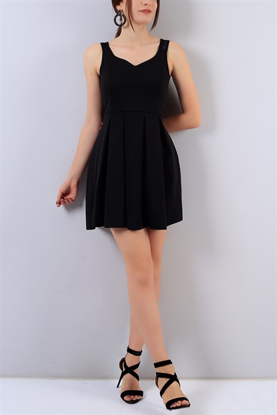 Siyah Askılı Kiloş Bayan Elbise 15886B
