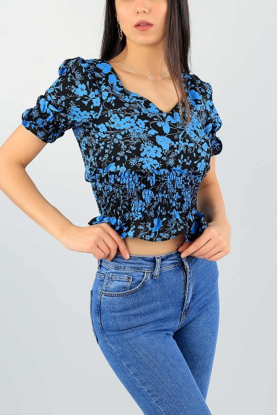 Siyah Astarlı Gipeli Bluz 58675