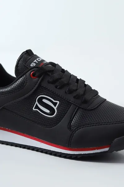Siyah Bağcıklı Kadın Spor Ayakkabı 491165