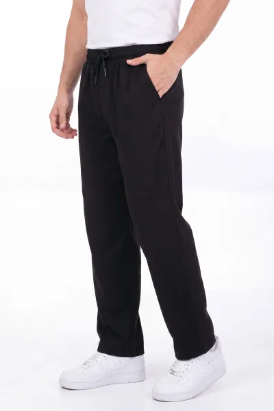 Siyah Baggy Belden Bağlamalı Erkek Pantolon 457267