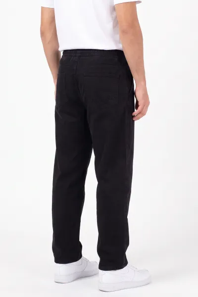 Siyah Baggy Belden Bağlamalı Erkek Pantolon 491806