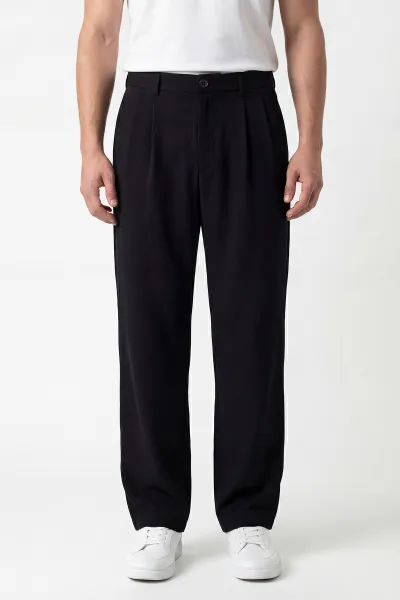 siyah-baggy-cift-pile-detayli-bel-arkasi-lastikli-erkek-kumas-pantolon-449745