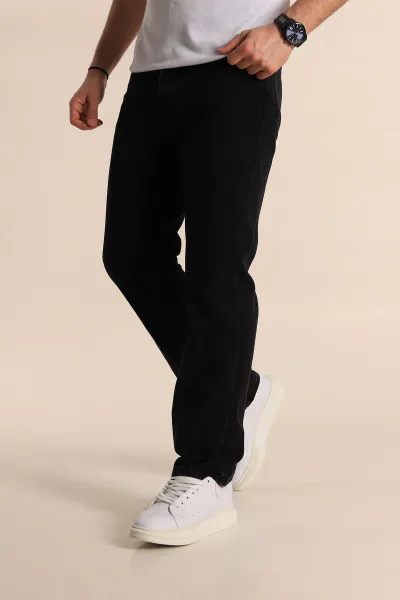 Siyah Baggy Erkek Kot Pantolon 266978