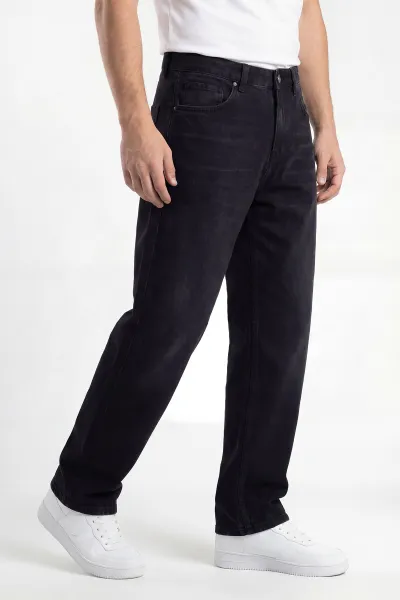 Siyah Baggy Erkek Kot Pantolon 430873