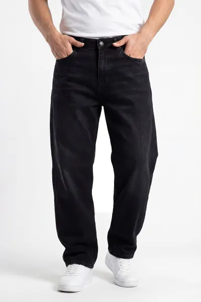 Siyah Baggy Erkek Kot Pantolon 430873