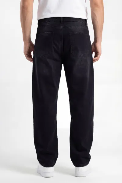 Siyah Baggy Erkek Kot Pantolon 430873