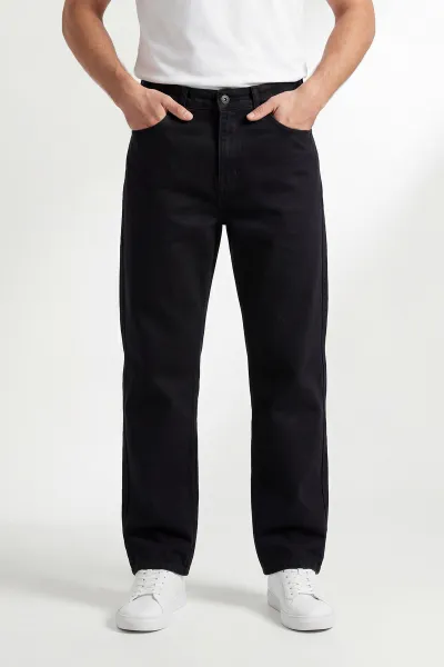 Siyah Baggy Erkek Kot Pantolon 430879