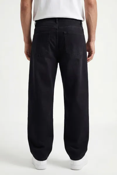 Siyah Baggy Erkek Kot Pantolon 433685