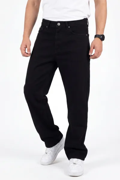 Siyah Baggy Erkek Kot Pantolon 472168