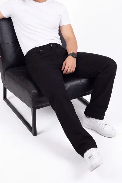 Siyah Baggy Erkek Kot Pantolon 472168