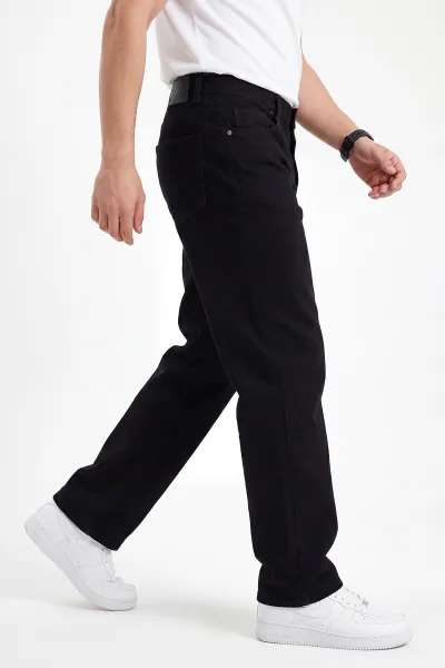Siyah Baggy Erkek Kot Pantolon 472168