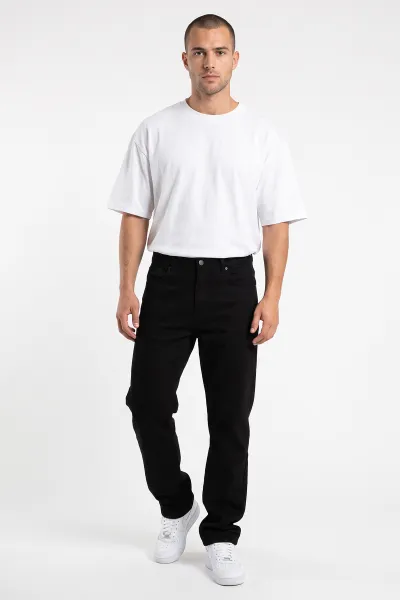 Siyah Baggy Yeni Sezon Cep Detay Erkek Kot Pantolon 497231