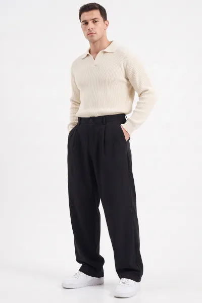 Siyah Baggy Yeni Sezon Erkek Pantolon 493189