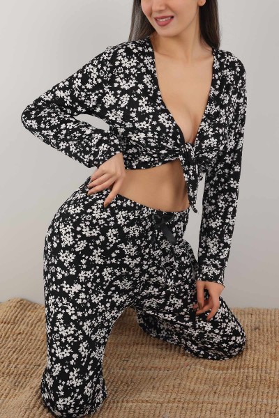 siyah-baglamali-bayan-pijama-takimi-153898