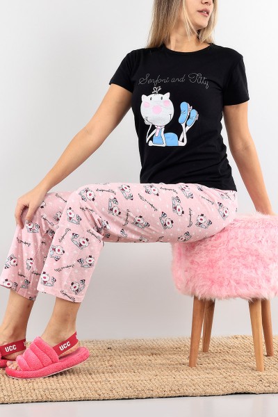 siyah-baskili-bayan-pijama-takimi-92065