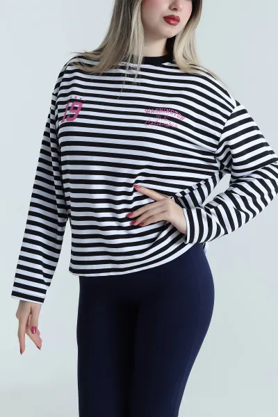 siyah-baskili-cizgili-tasarim-kadin-sweat-493806